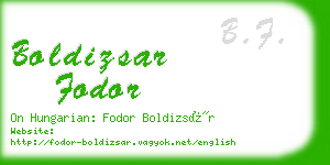 boldizsar fodor business card